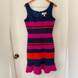 Belle Badgley Mischka Striped Dress